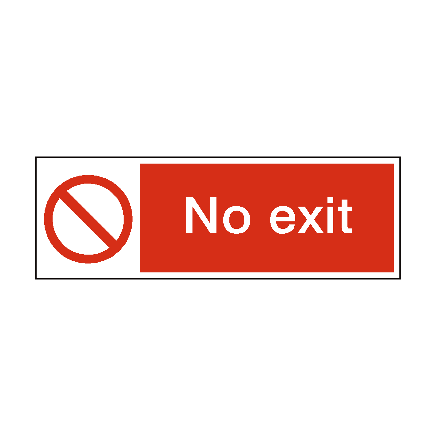 No Exit Safety Sign | PVC Safety Signs