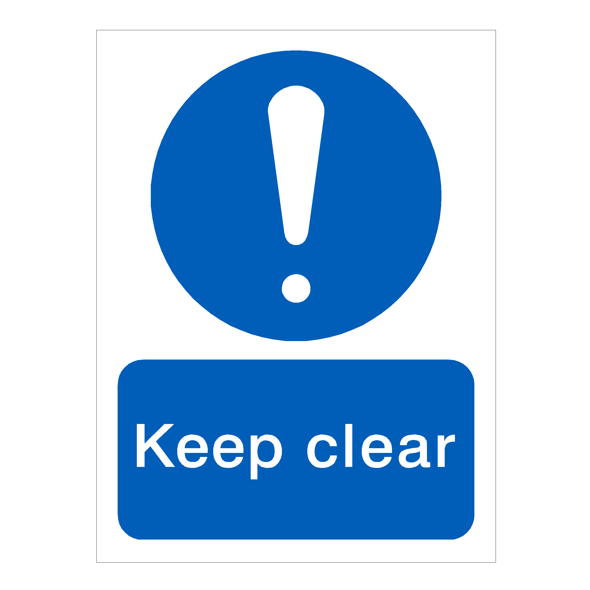 Keep Clear Door Sign | PVC Safety Signs