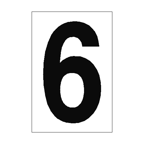 Number Sign 6 White